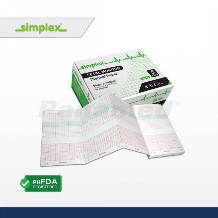 Simplex CTG/ Fetal Monitor Thermal Paper 90mmx152mm